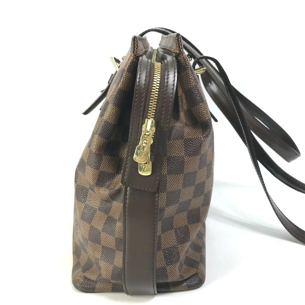 Louis Vuitton Damier Chelsea Shoulder Bag Tote Canvas Ebene Brown - Picture 4 of 6